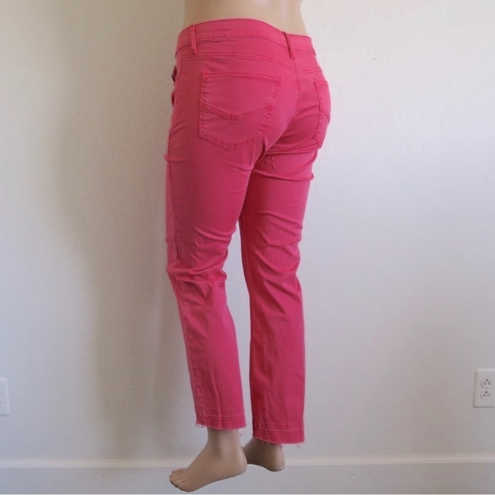KUT from the KLOTH Jeans Women DISTRESSED Button Fly Straight Leg Plus Size 16 - Picture 2 of 4